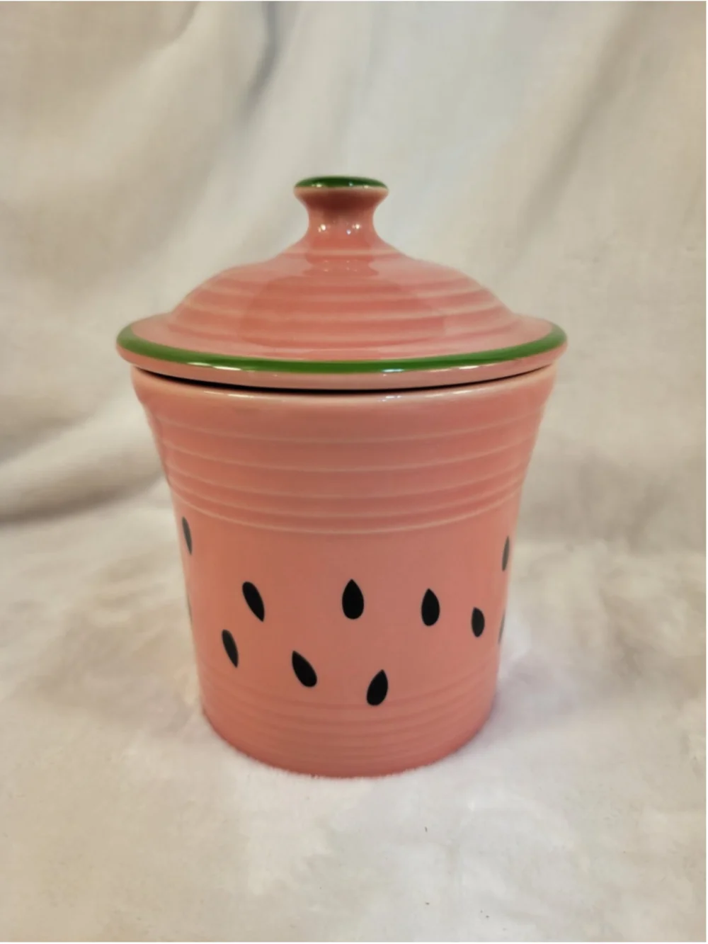 New Fiestaware FTCCO Exclusive Watermelon Jam Jar In Peony
